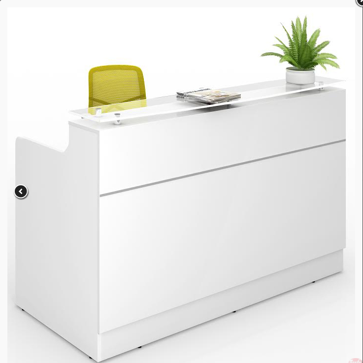 Classic White Reception Desk Counter