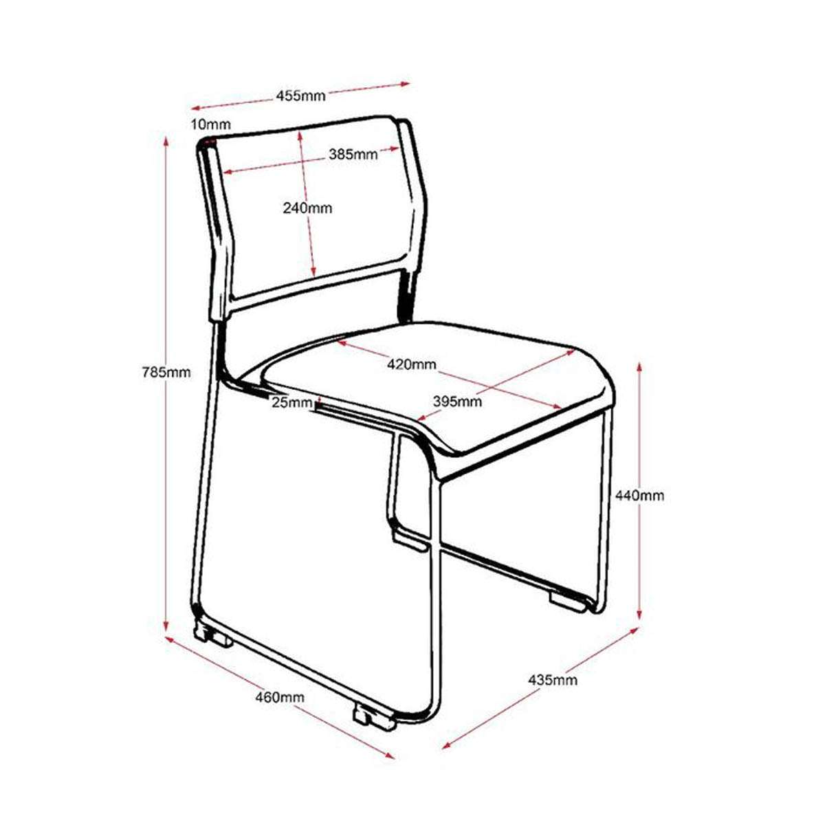 Wimbledon Pads Visitor Chair - Image 7